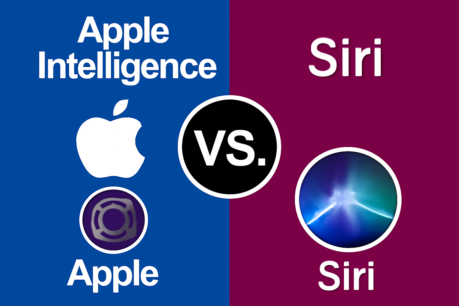 Comparison between Apple Intelligence and Siri, showcasing the key differences